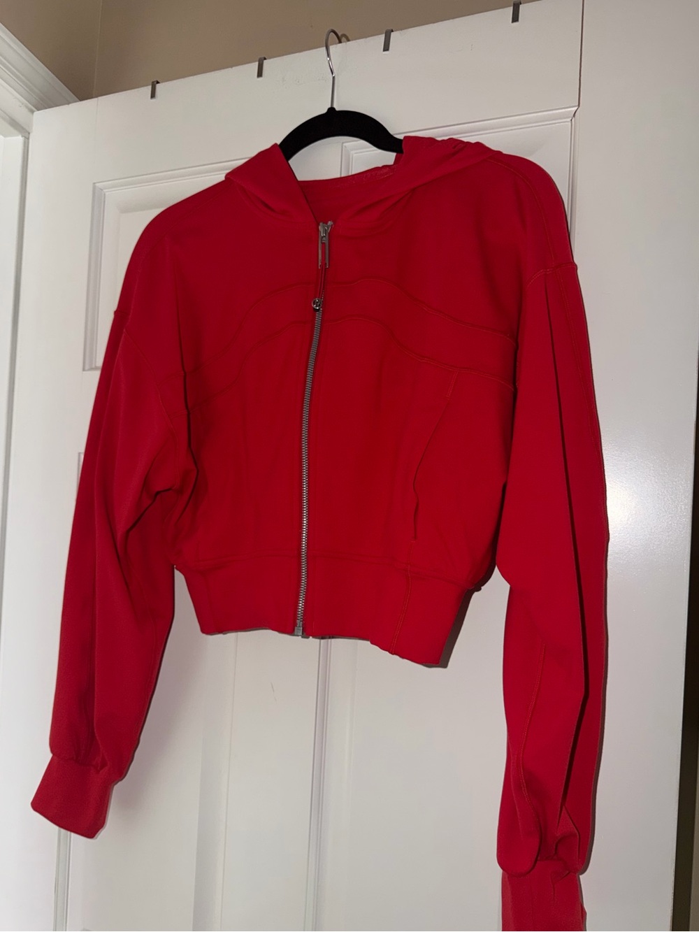 RARE Lululemon Define Cropped Nulu Hooded Jacket Oxford Red Size 6 UK 🇬🇧 Release